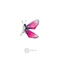 Mariposa En Resina Rosa