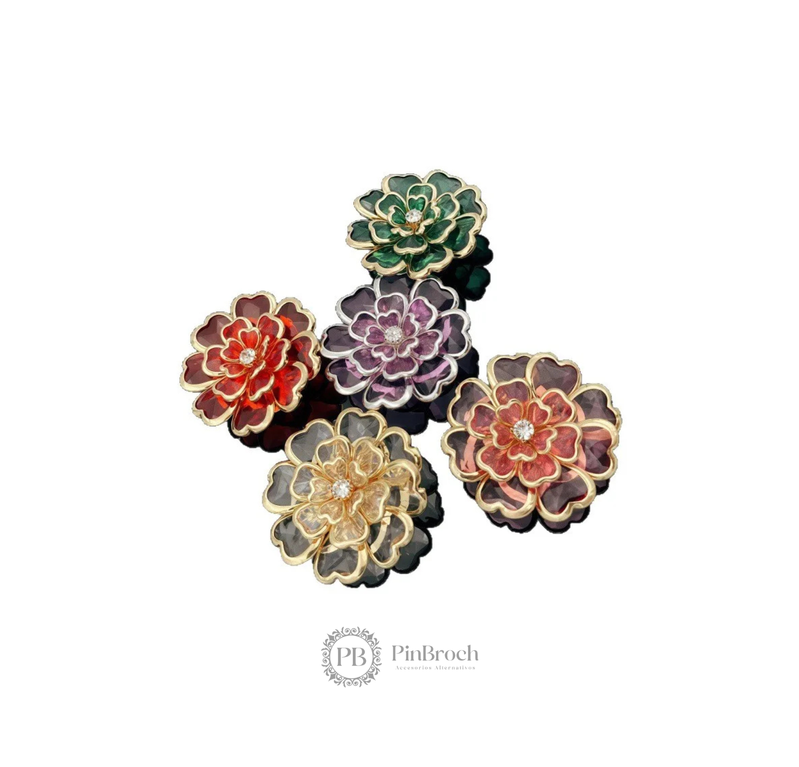 Flor Cristal Cubre Boton