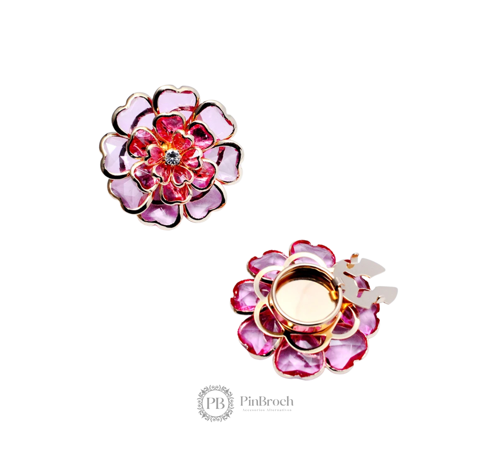 Flor Cristal Cubre Boton