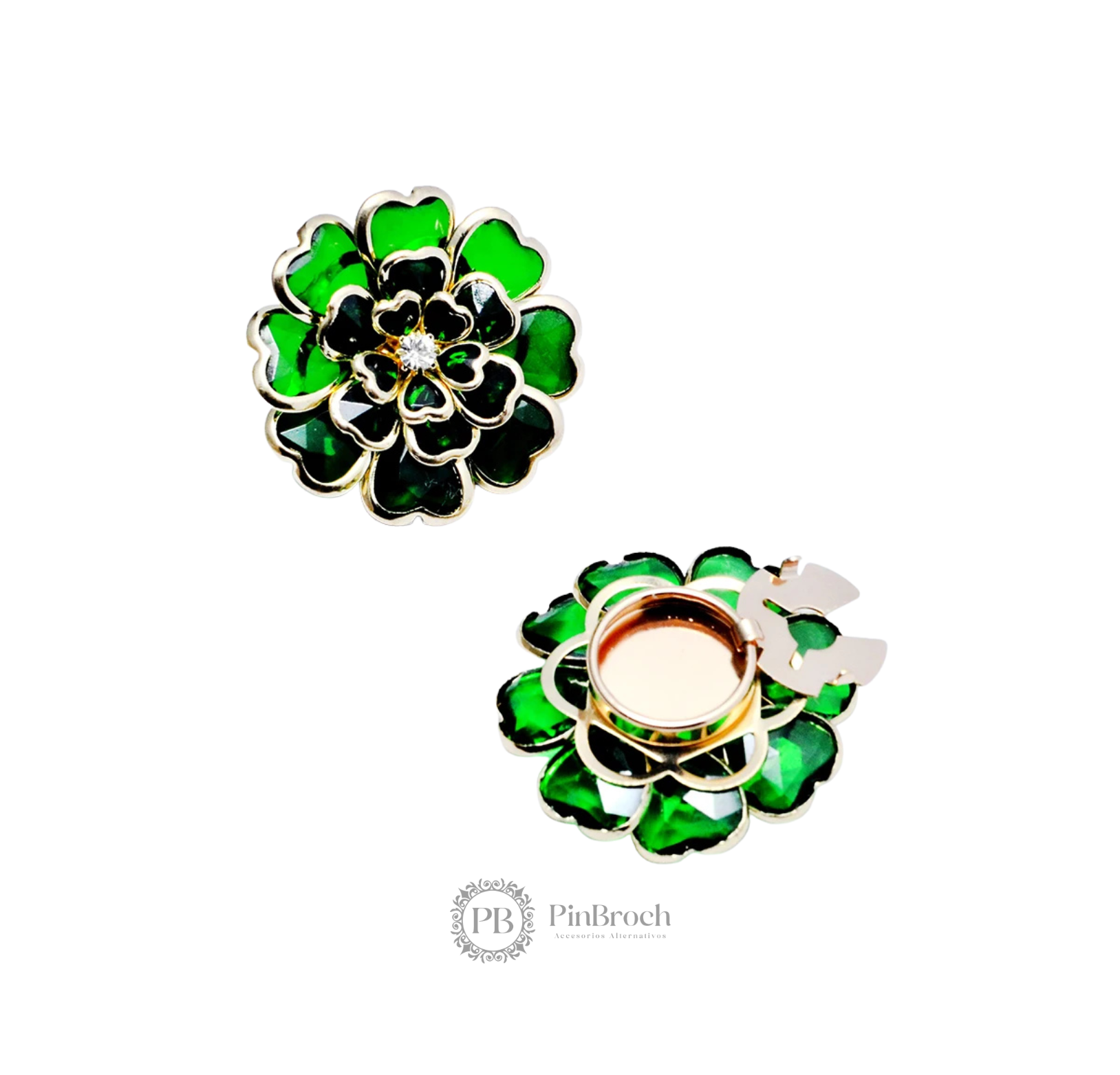 Flor Cristal Cubre Boton