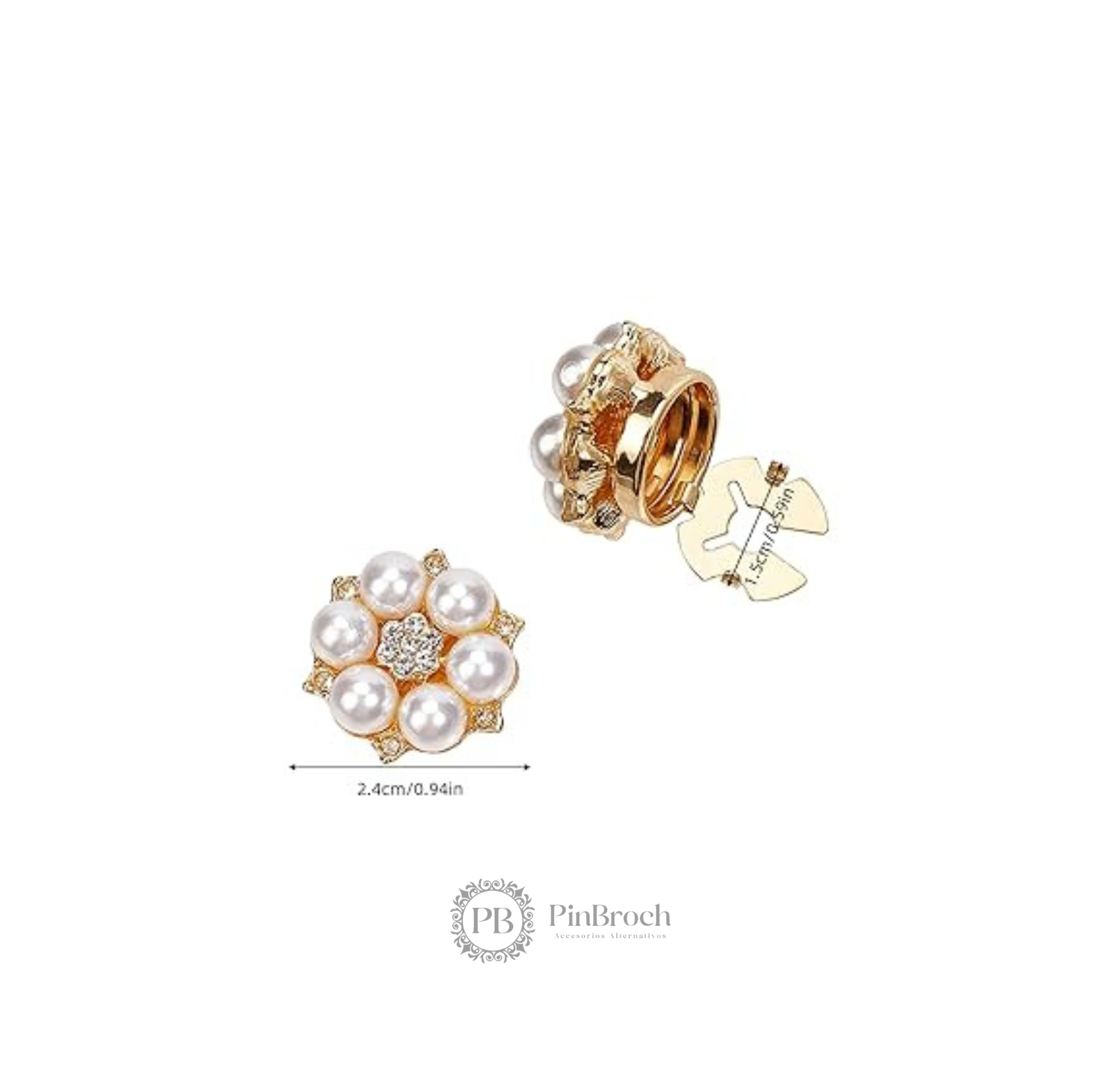 Flor de Perlas Cubre Boton